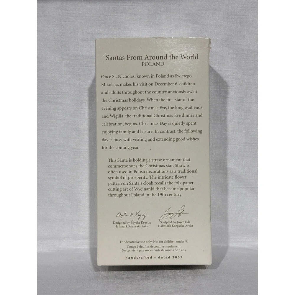 Santa From Around The World Poland 2007 Hallmark Keepsake Ornament - mint in box
